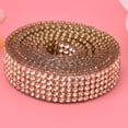 thumbnail image 3 of Rhinestone Trim, Rhinestone Chain 5 Rows 1m Rhinestone Trim Ribbon Hot Fix Crystal Chain Trim Crystal Chain Trim Garment Accessories Decoration, 3 of 7
