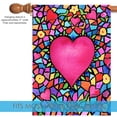 thumbnail image 3 of Toland Home Garden Kaleidoscope Heart Valentines Day Valentine Garden Flag Double Sided 28x40 Inch, 3 of 5
