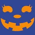 thumbnail image 2 of Junior's CHIN UP Halloween Jack o' Lantern Face Graphic Tee Royal Blue Small, 2 of 3