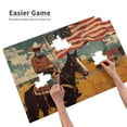 thumbnail image 4 of 1000 PCS 1000 Piece Puzzle For Adults Cowboy & Usa Flag,Challenging Brain Exercise High Difficulty Puzzle,Classic Cowboy & Usa Flag Vintage Style Wooden Puzzle,Creative Activity Hobbies For Adults, 4 of 6