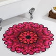 thumbnail image 3 of A Symmetrical Mandala Design Featuring Red And Pink Petals on A White Background_01 Round Area Rugs for Bedroom Living Room, 5FT Soft Indoor Circle Carpets, Carpet Home Decor Floor Mat, 3 of 6