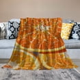 thumbnail image 2 of Creowell  Food Fruits Orange Blanket Cozy Soft Lightweight Flannel Throw Blanket for Bed Sofa Travel All Season  White, 2 of 6