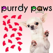 Purrdy Paws Soft Nail Caps for Dogs 40pk - Neon Red Small