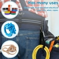thumbnail image 5 of Protoiya 4pcs Electrical Tape Holder Straps Heavy Duty Tape Holder Chain with Carabiner Hooks Thong Waist Tape Holder Lanyard Polyester Tape Storage Chain for Pouch Bag Tool Box, 5 of 8