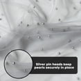 thumbnail image 2 of Sm:)e Pearl Grey Gauze Table Runner 120 Inch 10FT, Table Decor for Wedding Anniversary Birthday Outdoor Home Party Table, 2 of 7