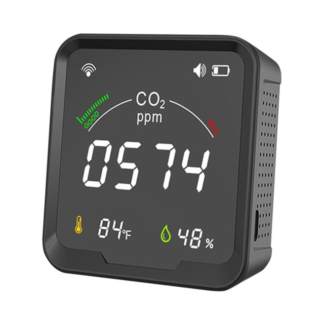 Moes WiFi Tuya Smart CO2 Detector Temperatura Humedad Aire Probador con alarma