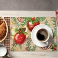 thumbnail image 5 of Joy to The World Xmas Red Balls Christmas Table Placemats Set of 6, Winter Xmas Holiday Rustic Indoor Outdoor Table Mats for Holiday Banquet Kitchen Table Decor, 5 of 6