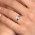 thumbnail image 4 of Gem Stone King 10K White Gold White Moissanite Engagement Ring for Women | 1.00 Cttw | Pear Shape 8X5MM | Gemstone Birthstone | Size 6, 4 of 6