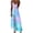 Blue, variant on Summer Tie Dye Print Beach Ruffle Sleeveless V-Neck Dress for Women Casual Vacation Party Fashion Camisole Dress, Pink S