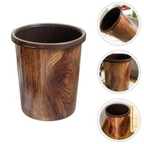 MERRYHAPY Lightweight Brown Plastic Trash Can for Home, Kitchen, Office, Study Room - and Compact Waste Bin