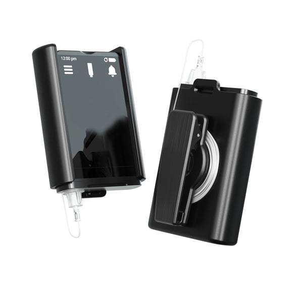 Insulin Pump Holder for Beta Bionics iLet Bionic Pancreas with 360° Rotating Belt Clip, Insulin Pump Case Accessories(Black and White)