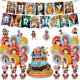 thumbnail image 1 of Anime Party Supplies - Happy Birthday Banner, Balloons, Cupcake Toppers, Tablecloth, Plates & Napkins for Anime Theme Birthday, 1 of 5