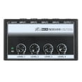 thumbnail image 1 of MH400 Ultra Low-Noise 4-Channel Line Mixer Mini Audio Mixer with 1/4-inch TS Inputs & Output Volume Control for Guitars Bass Keyboards, 1 of 8