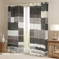 thumbnail image 2 of Homewish Retro Geometric Rectangle Black Out Curtains for Teens,Abstract Art Curtains Pack of 2 (42x63 Each),Vintage Aesthetic Bedroom Curtains,Lightweight Room Decor, 2 of 6