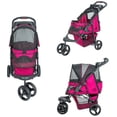 thumbnail image 4 of Petique Durable Pet Stroller for Pets up to 50-lbs Razzberry, 4 of 5