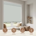 thumbnail image 7 of ZimJAHO Cordless Blackout Roller Shades for Windows, 100% Light Blocking Window Blinds, No Drill & Easy Install, for Bedroom, Living Room, Kitchen, Home and Office - Grey, 31"W x 72"H, 7 of 7