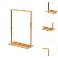 thumbnail image 6 of figatia Poster Board Stand Advertising Sign Holder Store Portable Heavy Duty Exhibition Frame Tabletop Standing Display Display Stand A4 Gold, 6 of 8