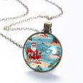 thumbnail image 6 of Beach Santa Claus Necklace Personalized Custom Photo Round Pendant Adjustable Stainless Steel Necklaces with Gift Box for Men Women Mothers Valentine's Jewelry Gift, 6 of 6
