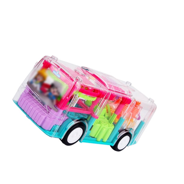 Ounissouiy Autobús de juguete para niños y niñas, modelo de automóvil, modelos de coches exquisitos, juguetes de modelo de coche transparente, regalo de Kits de construcción modelo Ounissouiy FN006493-00