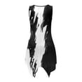 thumbnail image 5 of FUIALDOLG Black and White Dress for Women Lady Summer Sleeveless Tank Dress Loose Fit Casual Asymmetric Hem Midi Dress Casual Flowy Swing Dresses for Graduation, Cocktail,XL, 5 of 7