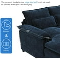 thumbnail image 4 of 110" U Shaped Couch, 6-Seat Cloud Modular Sectional Sofa with Pillows & Armrest, Chenille Upholstered Modular Sofa with Double Chaise Lounge, Grey Sofa Sectionals for Living Room, 4 of 8