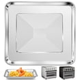thumbnail image 6 of 2 Pieces Set Air Fryer Toaster Oven Tray for Cuisinart TOA-70 TOA-65 TOA-60 12.48" × 10.94" Food Grade Stainless Steel Air Fryer Replacement Parts Grill Pan Plate Baking Rack Accessories, 6 of 7