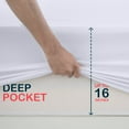 thumbnail image 2 of Lux Decor Collection Drap-Housse en Microfibre pour Lit Très Grand, Résistant aux Plis, à la Décoloration et aux Taches, Poches Profondes - Très Grand, Blanc, 2 of 5