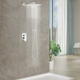 thumbnail image 4 of 12 Inches Luxury Rain Mixer Shower Combo Set Wall Mounted Rainfall Shower Head System Rough-In Valve Body and Trim Included,Polished Chrome, 4 of 9