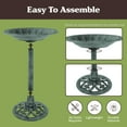 thumbnail image 5 of Pure Garden Weather-Resistant Antique Bird Bath with Stakes (Patina Green), 5 of 6