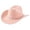 Light Pink, variant on TIANZEN Western Cowboy Hat For Men And Women Bohemian Style Fedora With Rhinestone Embellishments Curved Brim Fashion Accessory Outback Hat Leather