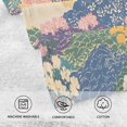 thumbnail image 5 of Yayeee 2 Pack Hand Towels for Bathroom 100% Cotton 16" x 28" Soft Absorbent Kitchen Towel, Green Floral Wave, 5 of 7