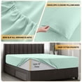 thumbnail image 6 of Lux Decor Collection Full Size Bed Sheets - Microfiber Deep Pocket Bedding Sheets & Pillowcase Sets - Spa Blue, 6 of 11