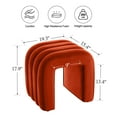 thumbnail image 4 of Zesthouse Multi-Functional Ottoman Stool, Tufted Velvet Foot Stools Ottoman for Couch, Modern Vanity Stool for Living Room, Bedroom and Entryway, Rust, 4 of 10