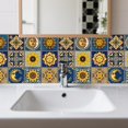 thumbnail image 3 of CHGCRAFT 36 Pcs 9 Styles Sun and Moon Patten Tile Sticker Stars Shapes Wall Tile Stickers Waterproof Self Adhesive Stick on Decals for Kitchen Bathroom Wall Art 4×4 Inch, 3 of 7