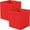 Red, variant on PinkSheep Collapsible Fabric Cube Storage Bins, 11" Cube Organizer Basket Bin, Red, 2 Pack