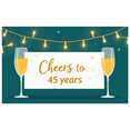 thumbnail image 1 of Black Banner with Cheers to 45 Years Text, Party Decorations Backdrop, Perfect for Anniversary Party Celebration Photography Props Event Decor Background Party Supplies, 1 of 4