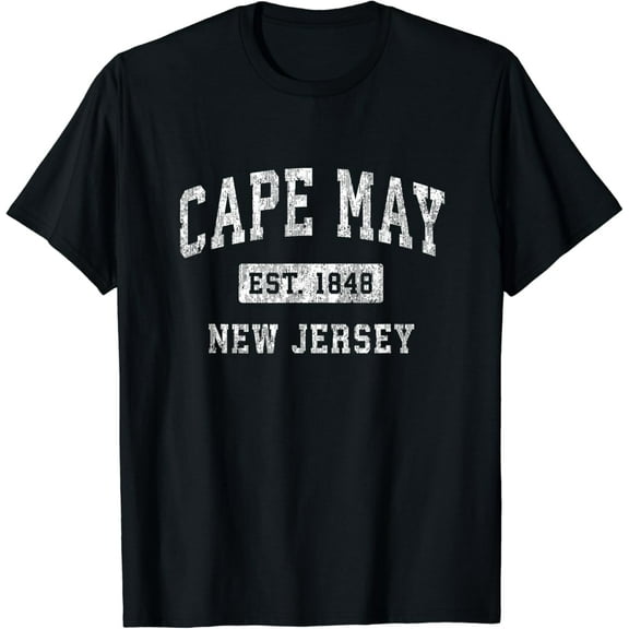 Cape May New Jersey NJ Vintage Established Sports Design T-Shirt