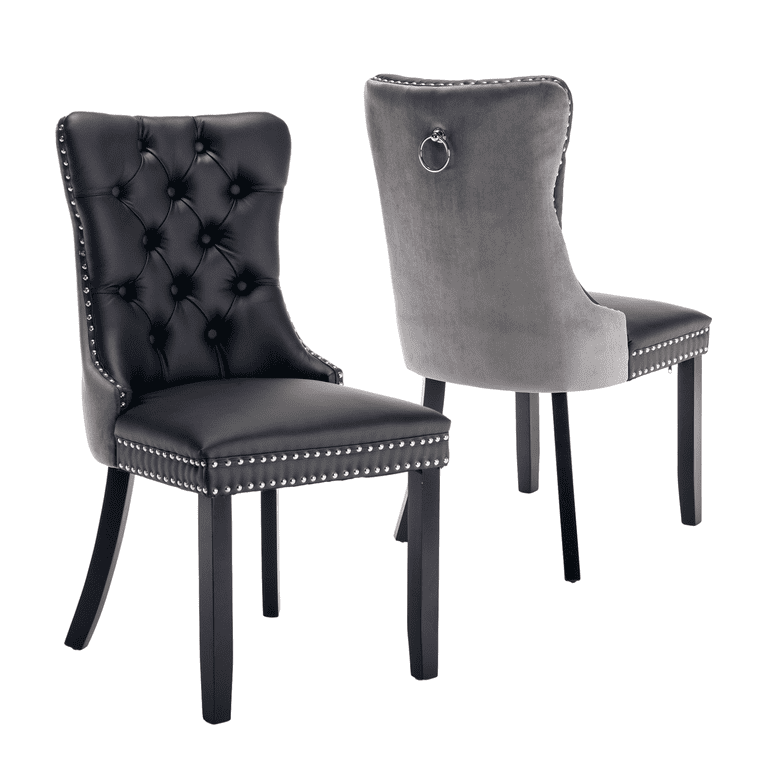 Dining chairs with buttons sale