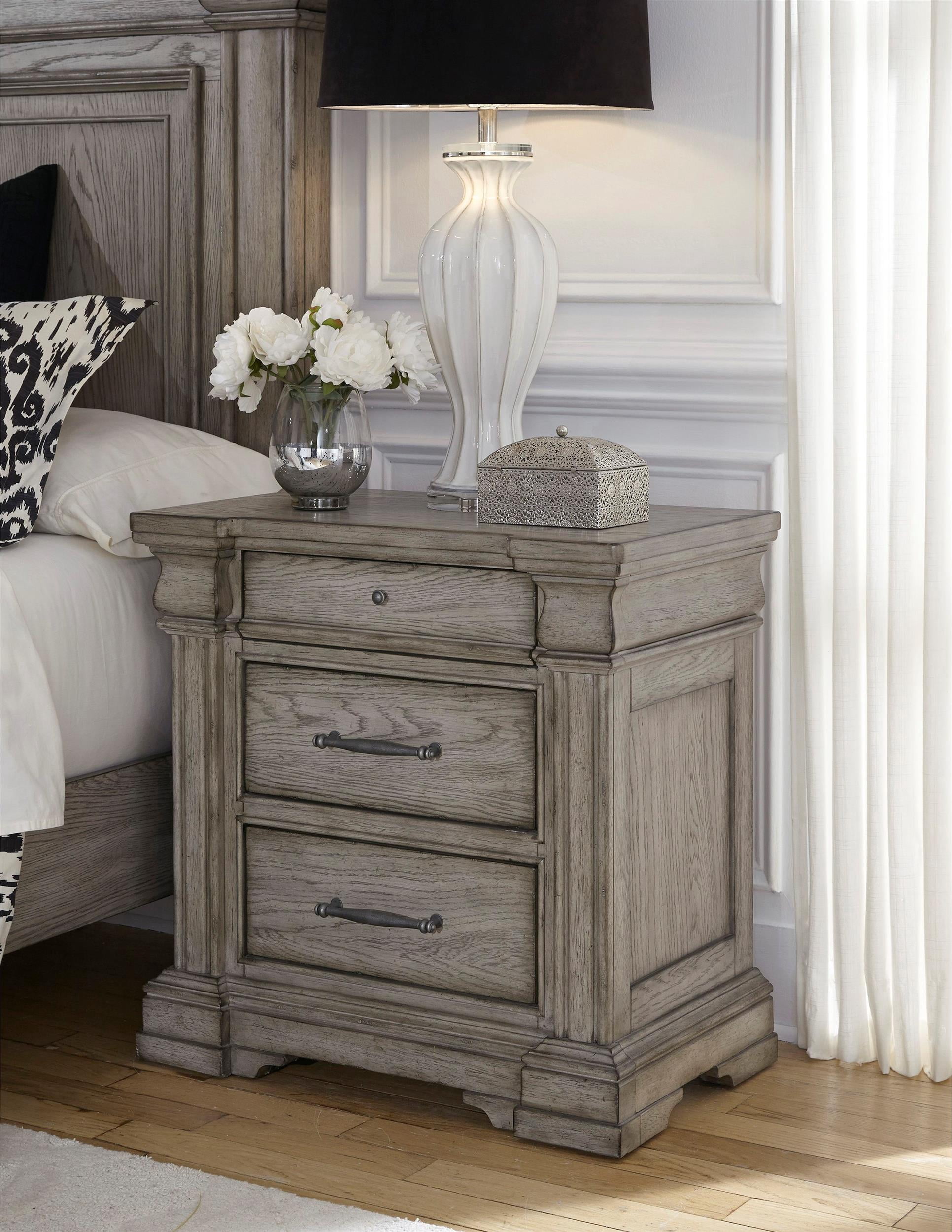 Coaster 200972-CO 2 Drawer Nightstand, Burnished Oak - Walmart.com