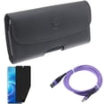 thumbnail image 1 of 10ft USB Cable w Privacy Screen Protector w Case Belt Clip for Samsung Galaxy S20 - Purple Type-C, TPU Film [NOT GLASS], Leather Holster P6G fits Samsung Galaxy S20 Model, 1 of 19