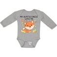 thumbnail image 3 of Inktastic My Aunt and Uncle Love Me- Little Fox Boys or Girls Long Sleeve Baby Bodysuit, 3 of 5