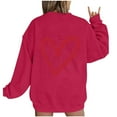 thumbnail image 4 of Xixinqiwan Women's Hoodies Valentine's Sweatshirt,Womens Casual Crewneck Pullover Tops Cute Loose Fit Sweatshirt Valentine's Day Blouse, 4 of 4
