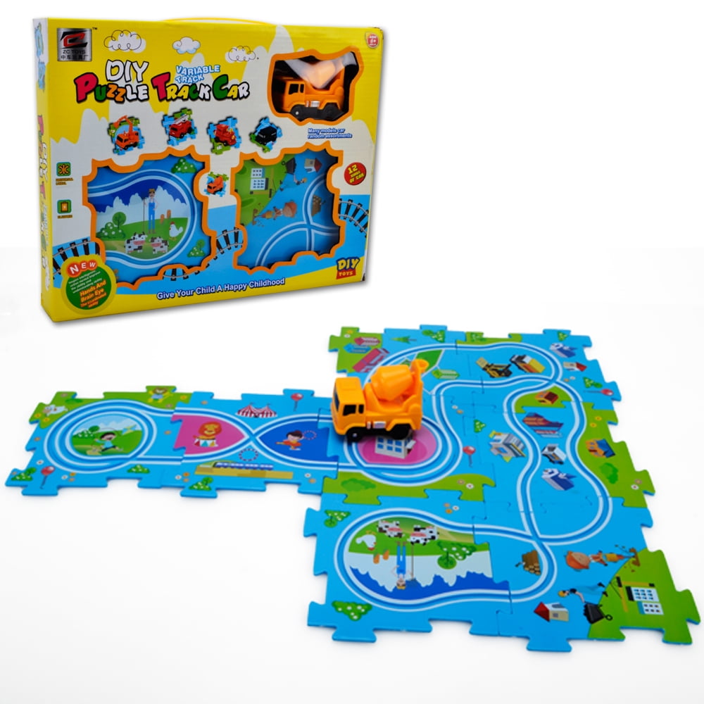 Kids DIY Track Car track puzzle Hanmun ZM17032 2017 New Design My