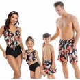 thumbnail image 4 of Family Matching Swimwear Set Mother Daughter Bathing Suits Father Son Swim Trunk Couple Swimsuits Boy 104, 4 of 5