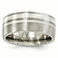 thumbnail image 1 of Edward Mirell Titanium & Sterling Silver Brushed 9mm Band Size 11, 1 of 4