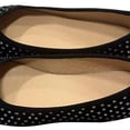 thumbnail image 4 of Mujeres zapatos de platos de cuero PU zapatos de bailarina de boda de diamantes de diezujos de punta puntiaguda en zapatos de vestir brillantes, 4 of 9