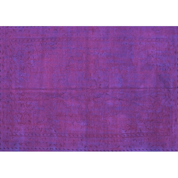 Ahgly Company Indoor Rectangle Persian Purple Traditional Area Rugs, 2' x 4'