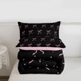 thumbnail image 5 of Erosebridal Cute Bow Knot Full Size Comforter Sets For Girl Kids,Ribbon Bowtie Pink Bows Bedding Sets, Reversible 3-Piece, 5 of 7