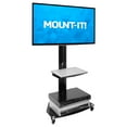 thumbnail image 3 of Mount-It! Mobile TV Stand Cart | Fits 32"-55" Flat Screen TVs | Adjustable Shelf Included, 3 of 9