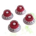 thumbnail image 2 of EeaseCA 4 Pcs/Ensemble Boutons Ronds de Guitare Boutons de Contrôle du Volume et de la Tonalité Boutons Rotatifs Style Épiphone Pièces de Guitare Électrique Remplacement GD27 (Rouge), 2 of 8
